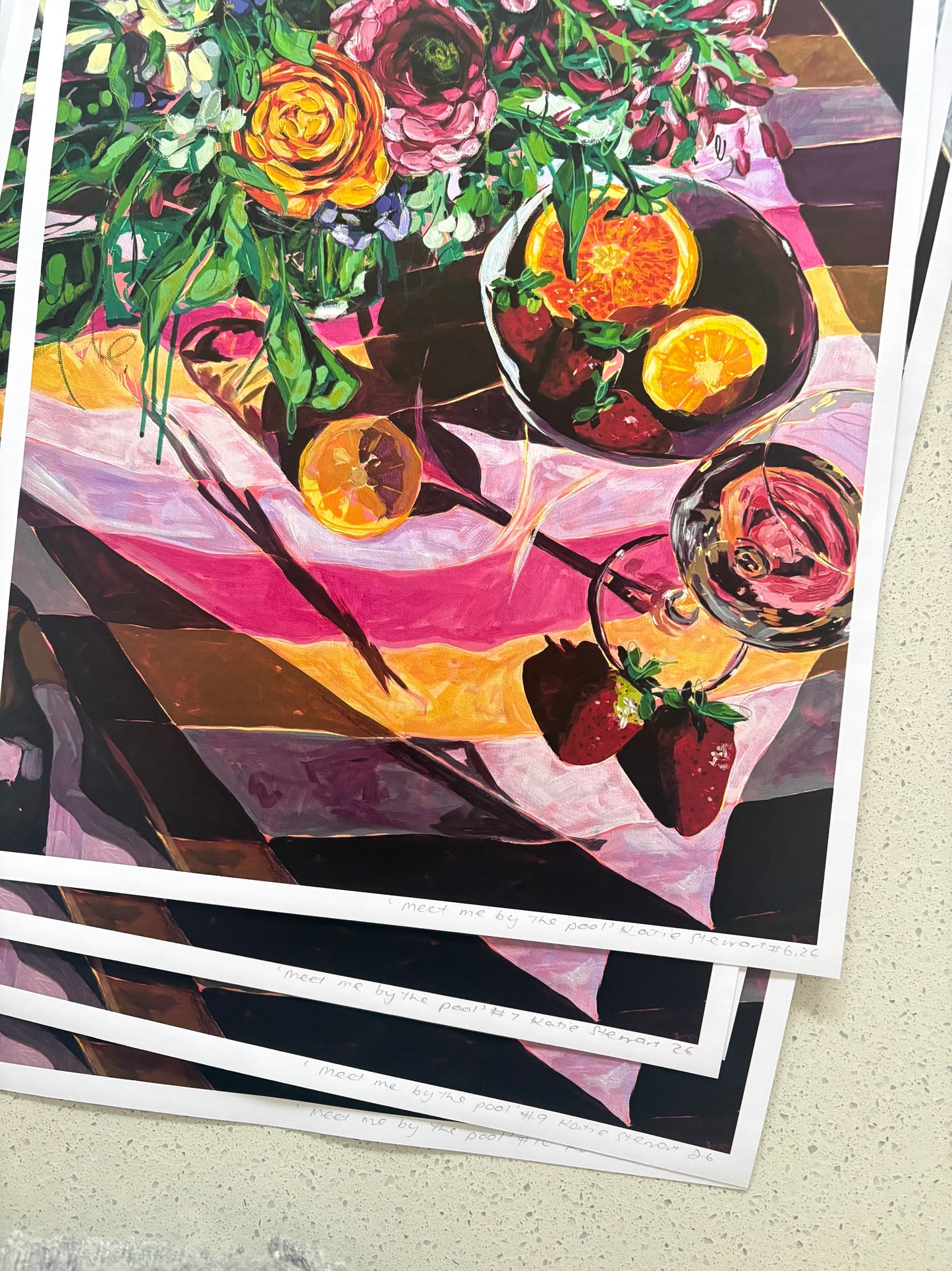 ‘Meet me by the pool’ limited edition fine art print
