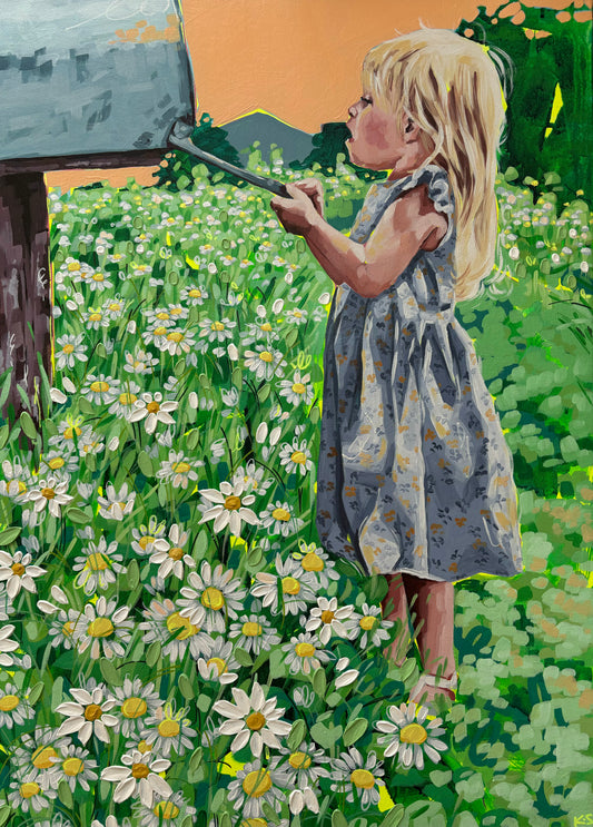 ‘I think there’s flowers in there’ original painting