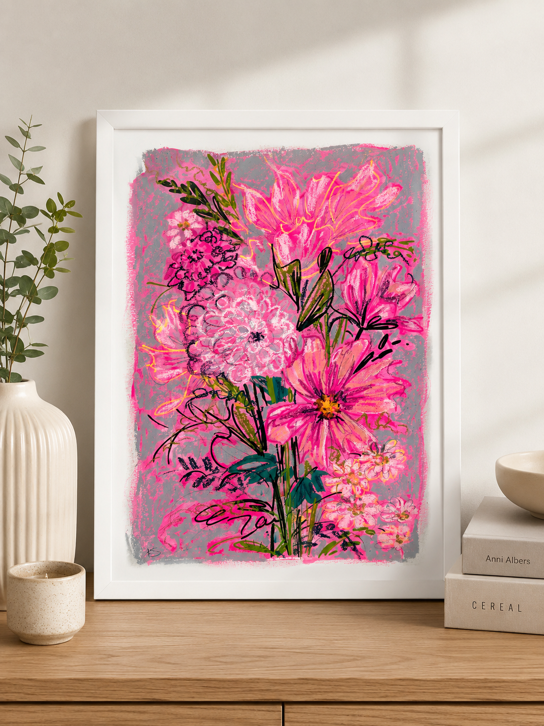 ‘Peace’ A3 original art framed