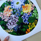 Small purple floral print